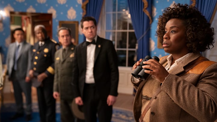 The Residence. Uzo Aduba as Cordelia Cupp in episode 101 of The Residence