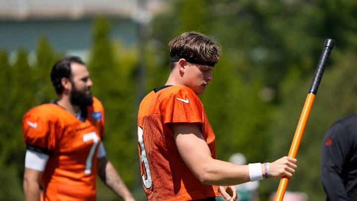 Cincinnati Bengals quarterback Joe Burrow returned to practice Wednesday, August 30, 2023 as the team prepares for the season opener against the Browns Burrow suffered a calf injury on July 27, has not participated in practice publicly, but did go through his normal pregame warmup before the Bengals' preseason opener against the Green Bay Packers on Aug. 11.
