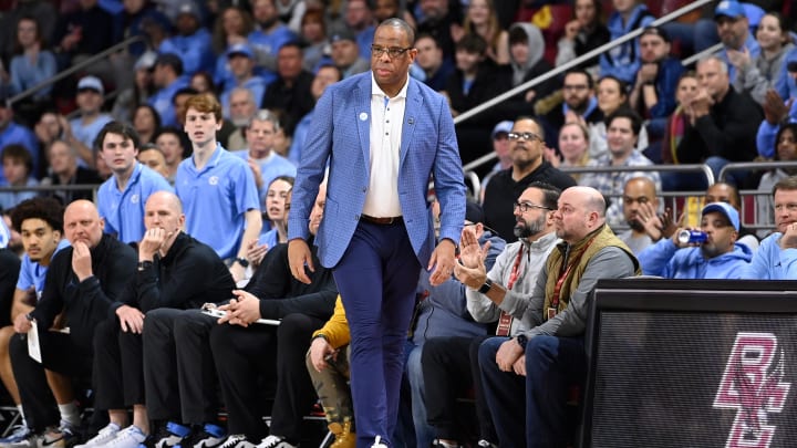 UNC basketball head coach Hubert Davis UNC basketball head coach Hubert Davis