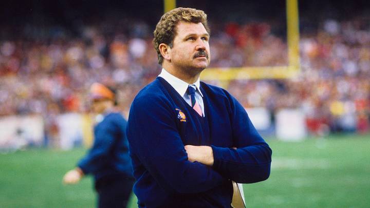 Unknown date 1984; unknown location; USA; FILE PHOTO; Chicago Bears head coach Mike Ditka on the sidelines during the 1984 season. Mandatory Credit: Manny Rubio-USA TODAY Sports