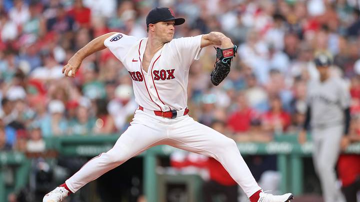 Jun 28, 2026; Boston, Massachusetts, USA; Boston Red Sox starting pitcher Sonny Gray (54) delivers a pitch during the second inning against the New York Yankees at Fenway Park. Mandatory Credit: Paul Rutherford-Imagn Images