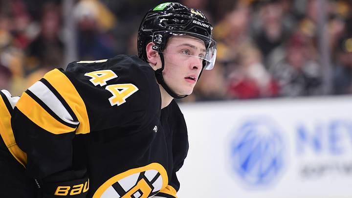 Boston Bruins forward James Hagens Boston Bruins forward James Hagens