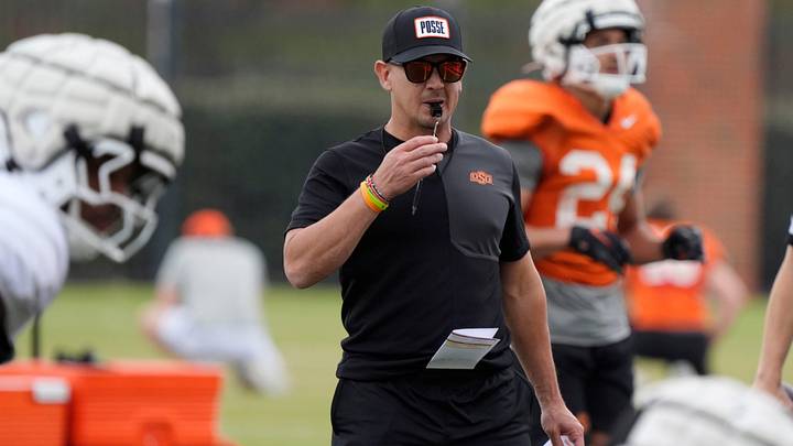 Oklahoma State football coach Eric Morris.