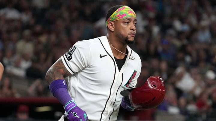 Sep 1, 2026; Phoenix, Arizona, USA; Arizona Diamondbacks second baseman Ketel Marte (4) gets hit with a pitch against the Philadelphia Phillies in the sixth inning at Chase Field. Mandatory Credit: Rick Scuteri-Imagn Images Sep 1, 2026; Phoenix, Arizona, USA; Arizona Diamondbacks second baseman Ketel Marte (4) gets hit with a pitch against the Philadelphia Phillies in the sixth inning at Chase Field. Mandatory Credit: Rick Scuteri-Imagn Images