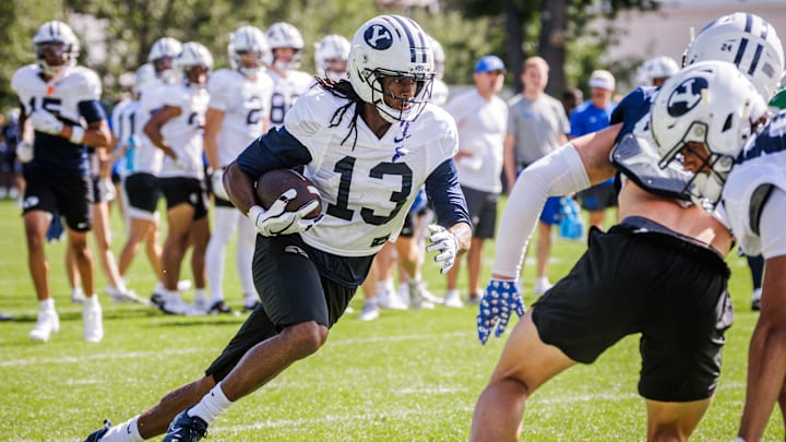 BYU wide receiver Jojo Phillips at Fall Camp BYU wide receiver Jojo Phillips at Fall Camp