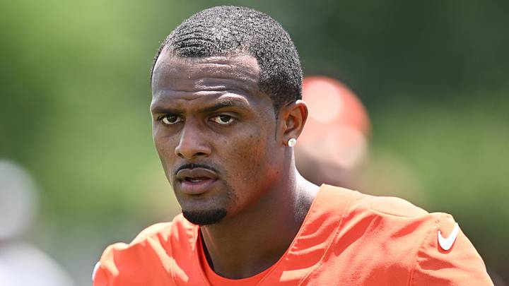 Jun 11, 2026; Berea, OH, USA; Cleveland Browns quarterback Deshaun Watson (4) during minicamp at CrossCountry Mortgage Campus. Mandatory Credit: Ken Blaze-Imagn Images
Jun 11, 2026; Berea, OH, USA; Cleveland Browns quarterback Deshaun Watson (4) during minicamp at CrossCountry Mortgage Campus. Mandatory Credit: Ken Blaze-Imagn Images