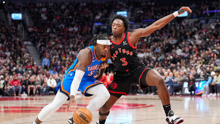 Luguentz Dort, Oklahoma City Thunder and OG Anunoby, Toronto Raptors