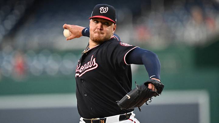 Sep 11, 2026; Washington, District of Columbia, USA; Washington Nationals pitcher Cade Cavalli (24) pitches in the first inning against the Los Angeles Angels at Nationals Park. Mandatory Credit: Jamie Sabau-Imagn Images Sep 11, 2026; Washington, District of Columbia, USA; Washington Nationals pitcher Cade Cavalli (24) pitches in the first inning against the Los Angeles Angels at Nationals Park. Mandatory Credit: Jamie Sabau-Imagn Images