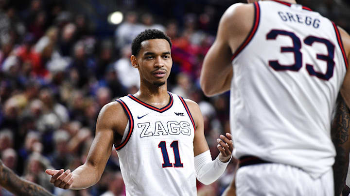 Gonzaga senior guard Nolan Hickman. Gonzaga senior guard Nolan Hickman.