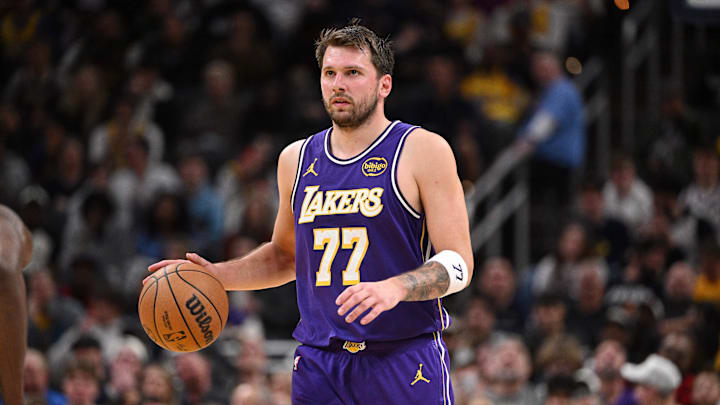 Los Angeles Lakers guard Luka Doncic. Los Angeles Lakers guard Luka Doncic.