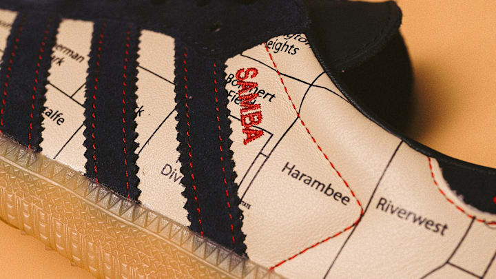 The adidas 414 Day Samba "View Finder" colorway.