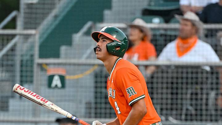 Daniel Cuvet against Virginia Tech after a home run. Daniel Cuvet against Virginia Tech after a home run.