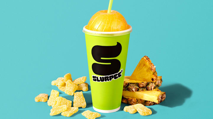 Limited-Edition Shaq-A-Licious XL Sour Pineapple Slurpee Drink