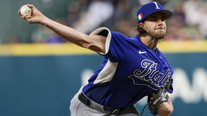Aaron Nola led Italy past Mexico with five scoreless innings this past Wednesday. Aaron Nola led Italy past Mexico with five scoreless innings this past Wednesday.
