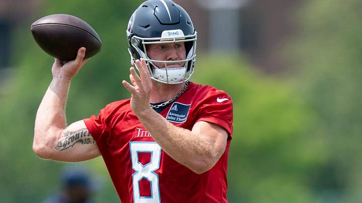 Tennessee Titans quarterback Will Levis (8) throws during mandatory Titans Minicamp at Ascension Saint Thomas Sports Park in Nashville, Tenn., Tuesday, June 10, 2025. Tennessee Titans quarterback Will Levis (8) throws during mandatory Titans Minicamp at Ascension Saint Thomas Sports Park in Nashville, Tenn., Tuesday, June 10, 2025.