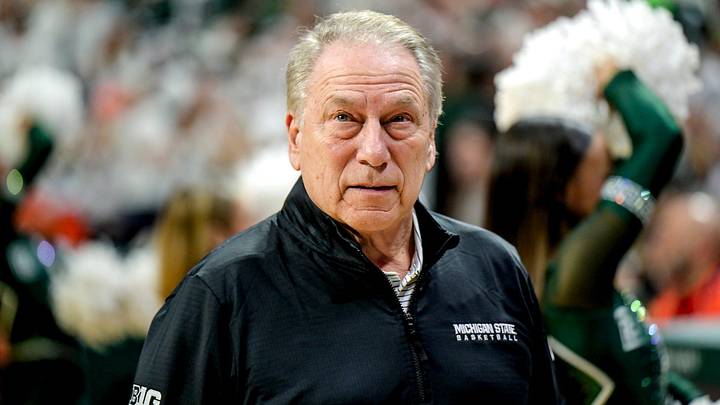 Michigan State's head coach Tom Izzo looks on before the game against Illinois on Saturday, Feb. 7, 2026, at the Breslin Center in East Lansing.