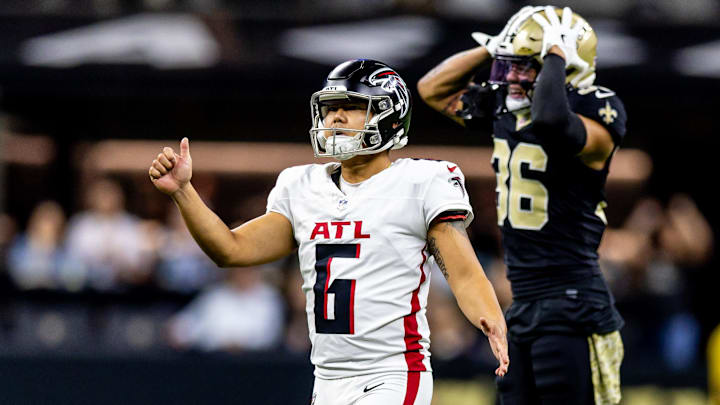 Atlanta Falcons kicker Younghoe Koo missed three field goals in a Week 10 loss to the New Orleans Saints.