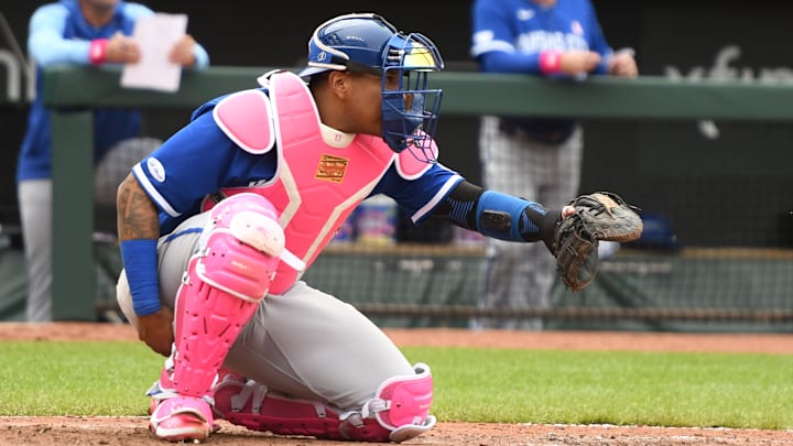 Salvador Pérez está lejos del alcance de los Yankees
