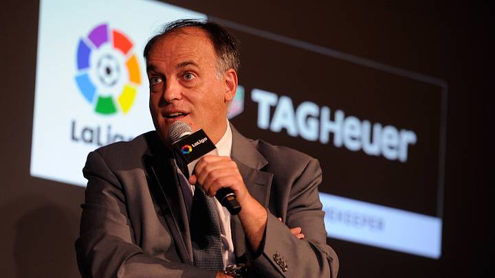 Javier Tebas en una entrevista de LaLiga