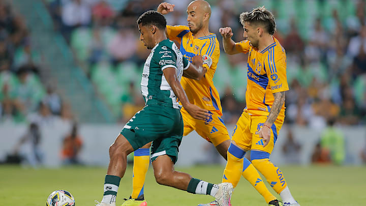 Santos Laguna v Tigres UANL - Torneo Apertura 2024 Liga MX Santos Laguna v Tigres UANL - Torneo Apertura 2024 Liga MX