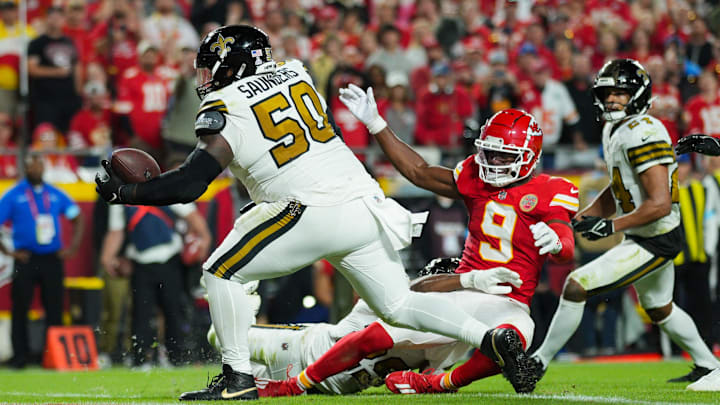 Khalen Saunders’ end zone interception was one of the most exciting plays of the NFL season.