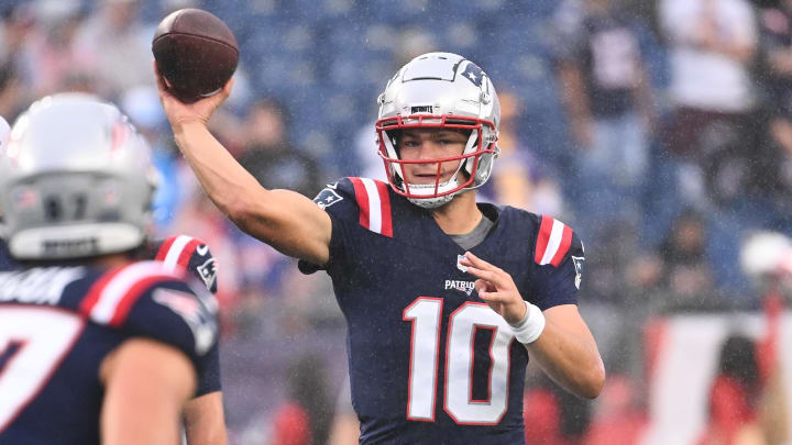 New England Patriots quarterback Drake Maye.