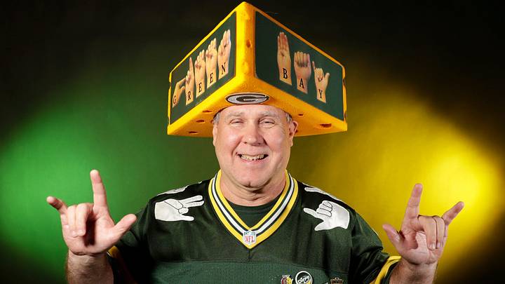 Jeff Padon, Green Bay Packers superfan known as ASL Cheesehead, is pictured on Aug. 18, 2025, in Green Bay, Wis.