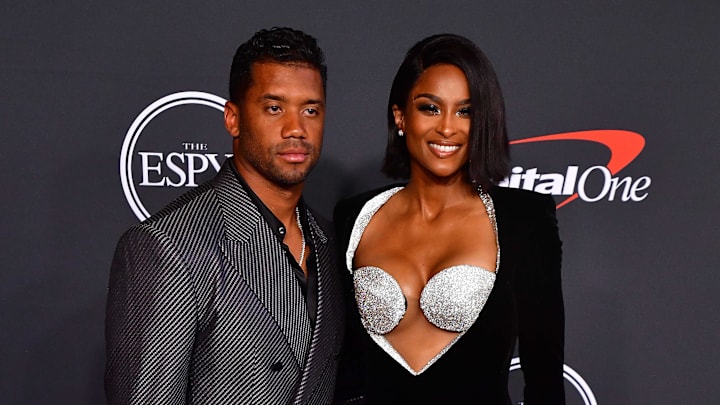 Jul 20, 2022: Steelers quarterback Russell Wilson and his wife, Ciara, at the 2022 ESPYs in Los Angeles.