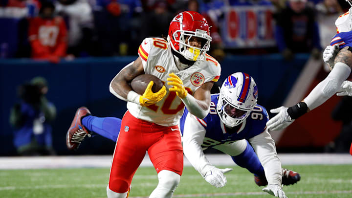 Isiah Pacheco has at least one TD in six consecutive games