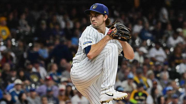 Sep 13, 2026; Milwaukee, Wisconsin, USA; Milwaukee Brewers starting pitcher Robert Gasser (54) throws a pitch in the first inning against the Cincinnati Reds at American Family Field. Mandatory Credit: Benny Sieu-Imagn Images Sep 13, 2026; Milwaukee, Wisconsin, USA; Milwaukee Brewers starting pitcher Robert Gasser (54) throws a pitch in the first inning against the Cincinnati Reds at American Family Field. Mandatory Credit: Benny Sieu-Imagn Images