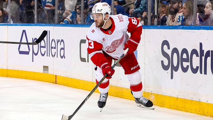 Detroit Red Wings right winger Alex DeBrincat Credit: Danny Wild-Imagn Images