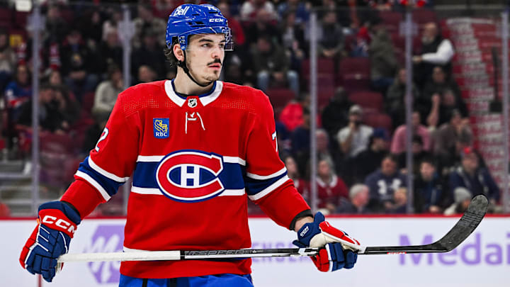 Nov 12, 2023; Montreal, Quebec, CAN; Montreal Canadiens defenseman Arber Xhekaj