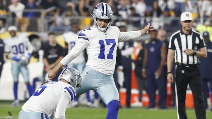Dallas Cowboys place kicker Brandon Aubrey