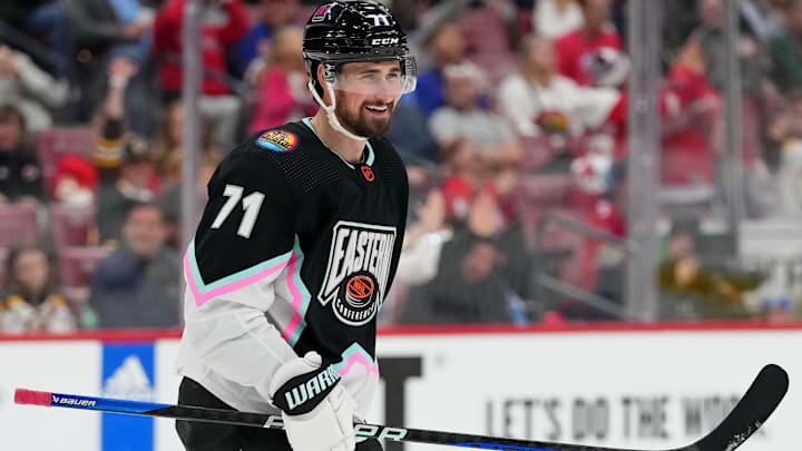 Feb 4, 2023; Sunrise, Florida, USA; Atlantic Division forward Dylan Larkin (71) of the Detroit Red