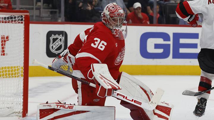 Detroit Red Wings goaltender John Gibson Credit: Rick Osentoski-Imagn Images