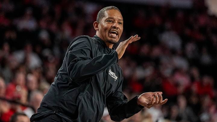 Feb 28, 2026; Athens, Georgia, USA; South Carolina Gamecocks head coach Lamont Paris reacts on the sideline during the game against the Georgia Bulldogs during the second half at Stegeman Coliseum. Mandatory Credit: Dale Zanine-Imagn Images