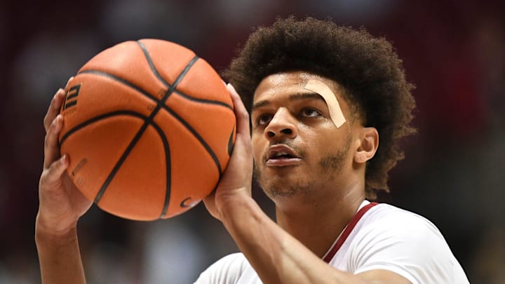 Alabama forward Darius Miles (2) shoots a free throw against Texas A&M at Coleman Coliseum Wednesday, March 2, 2022.

Alabama Vs Texas A M Sec Basketball