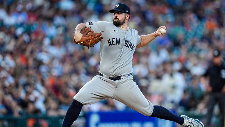 New York Yankees pitcher Carlos Rodón (55) is still on the IL. But the hope is that he will return sooner rather than later. New York Yankees pitcher Carlos Rodón (55) is still on the IL. But the hope is that he will return sooner rather than later.