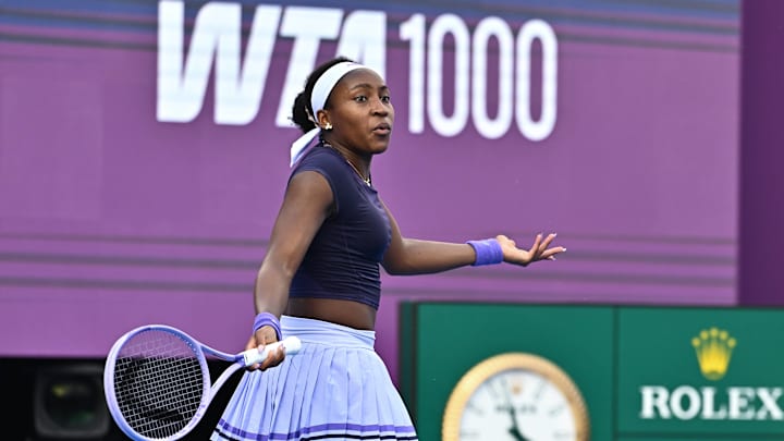 Coco Gauff lost in the first round of the 2026 Qatar Open.