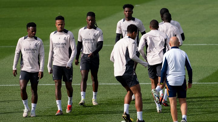 Real Madrid C.F. Training Session And Press Conference - UEFA Champions League 2024/25 League Phase