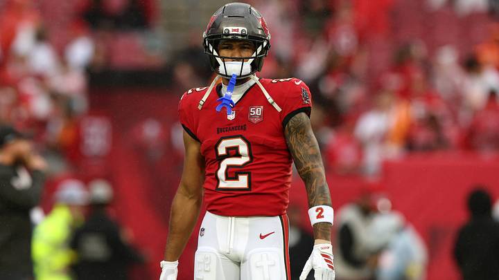 Jan 3, 2026; Tampa, Florida, USA; Tampa Bay Buccaneers wide receiver Emeka Egbuka (2) warms up before the game against the Carolina Panthers at Raymond James Stadium. Jan 3, 2026; Tampa, Florida, USA; Tampa Bay Buccaneers wide receiver Emeka Egbuka (2) warms up before the game against the Carolina Panthers at Raymond James Stadium.