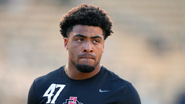 San Diego State Aztecs edge Trey White.