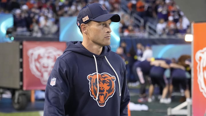 Chicago Bears head coach Ben Johnson before the game against the Minnesota Vikings at Soldier Field.