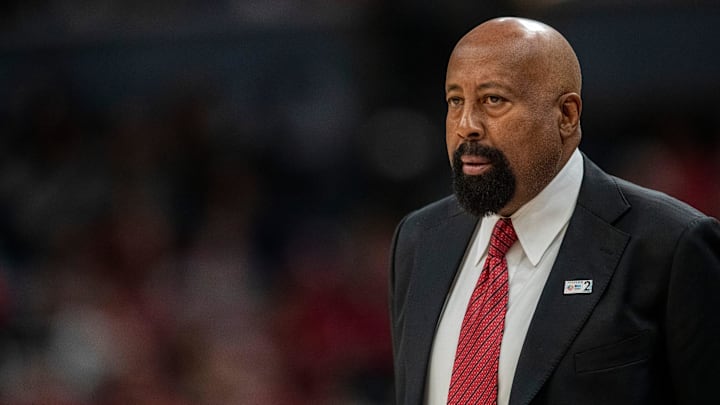 Indiana Hoosiers head coach Mike Woodson, Thursday, March 10, 2022, during Big Ten tournament menâ€™s action from Indianapolisâ€™ Gainbridge Fieldhouse. Indiana won 74-69.