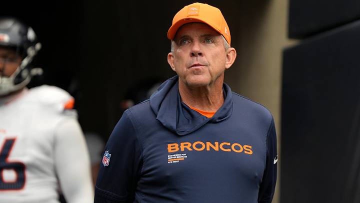 Nov 2, 2025; Houston, Texas, USA; Denver Broncos head coach Sean Payton before the first half against the Houston Texans at NRG Stadium. Nov 2, 2025; Houston, Texas, USA; Denver Broncos head coach Sean Payton before the first half against the Houston Texans at NRG Stadium.