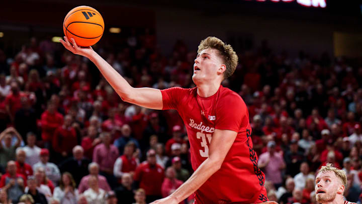 Wisconsin Badgers forward Nolan Winter. 