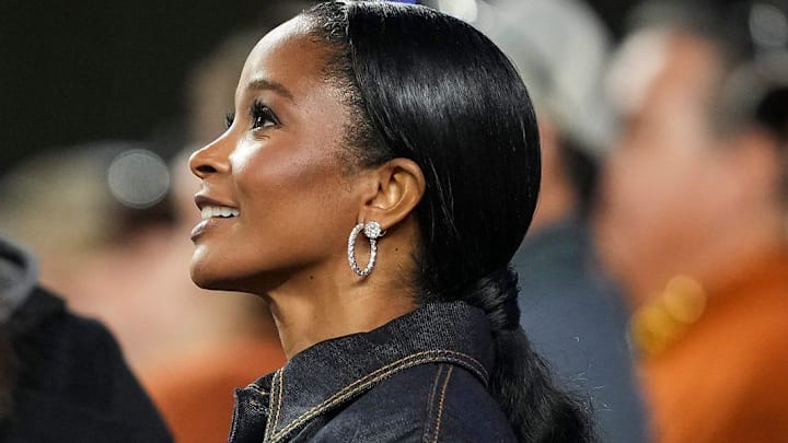 Loreal Sarkisian watches warm ups before the game against Texas Tech. Loreal Sarkisian watches warm ups before the game against Texas Tech.