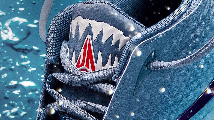 The Nike Ja 4 "Deep Water" colorway. The Nike Ja 4 "Deep Water" colorway.