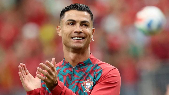 Portugal's Cristiano Ronaldo during warm-up before a FIFA World Cup match. Portugal's Cristiano Ronaldo during warm-up before a FIFA World Cup match.