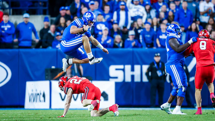 BYU quarterback Bear Bachmeier against Utah BYU quarterback Bear Bachmeier against Utah